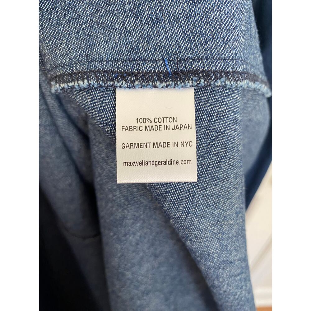 Maxwell and Geraldine Tuckernuck Amelia Denim Jean Button Midi Shirt Dress L - Picture 10 of 13